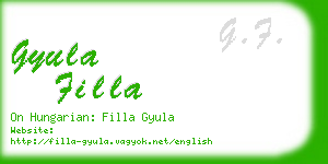 gyula filla business card